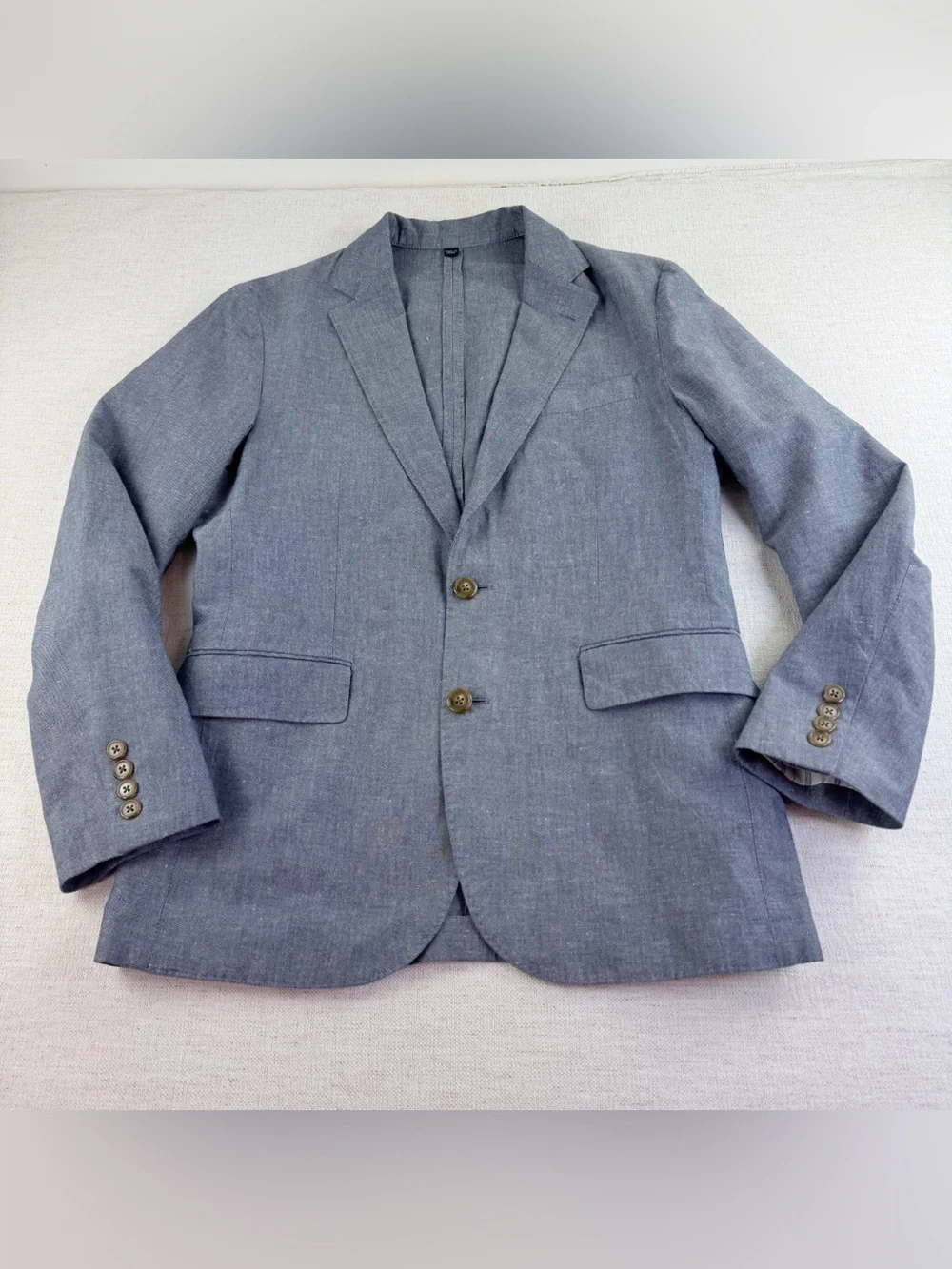 J crew ludlow unstructured suit jacket deep water cotton linen Men‎ size 36S